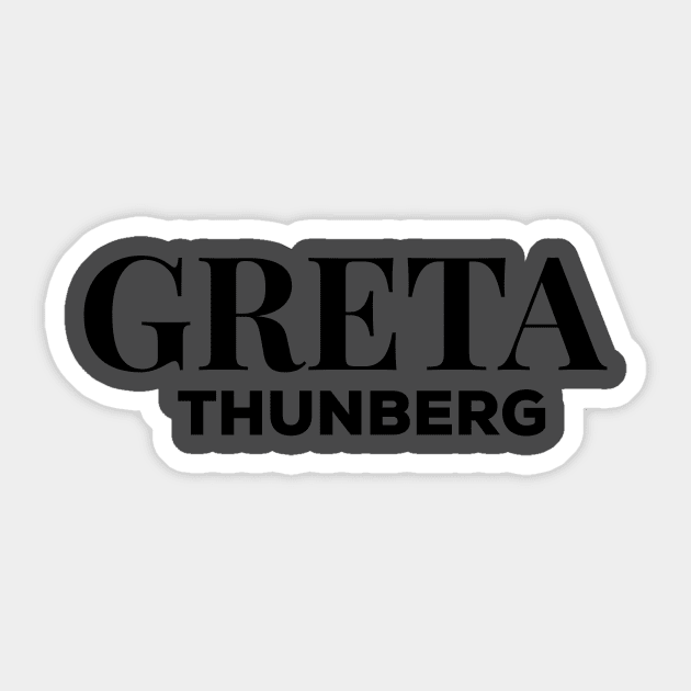 Greta Thunberg tshirt Sticker by DavidAdel